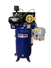 Load image into Gallery viewer, Castair 5HP 1 Phase Rotary Screw Air Compressor 80 Gallon Vertical R518VP75