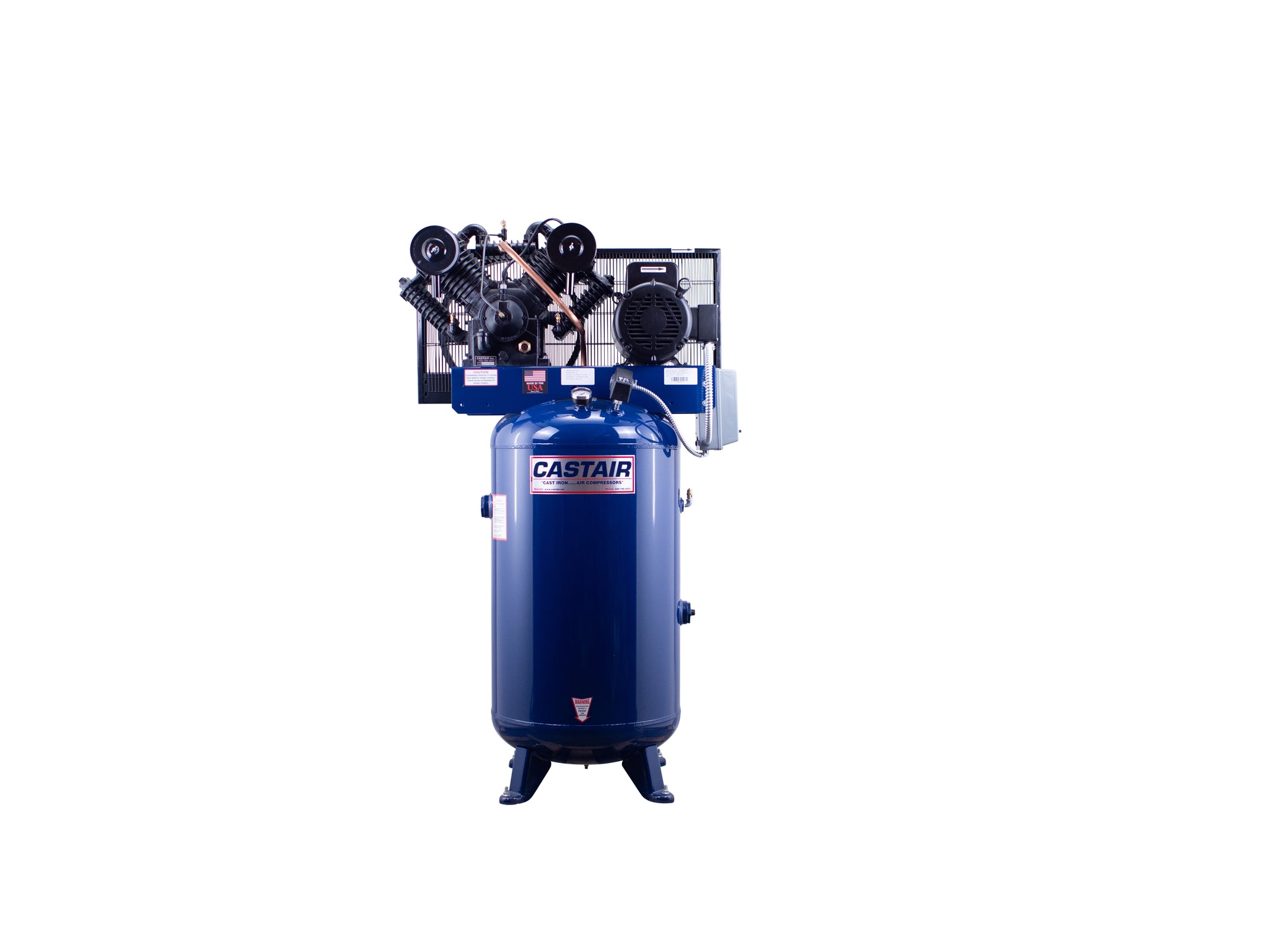7.5 HP 80-Gal Industrial Air Compressor | Cast Air I718VC2-S – Air