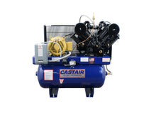 Load image into Gallery viewer, Castair 7HP 3-Phase Industrial Air Compressor  Horizontal Tank w/ Mounted Starter - I733HC2-S
