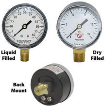 Load image into Gallery viewer, Castair 1/4" NPT 2.5" Dial 0-300 PSI Bottom Mount Pressure Gauge G251430U
