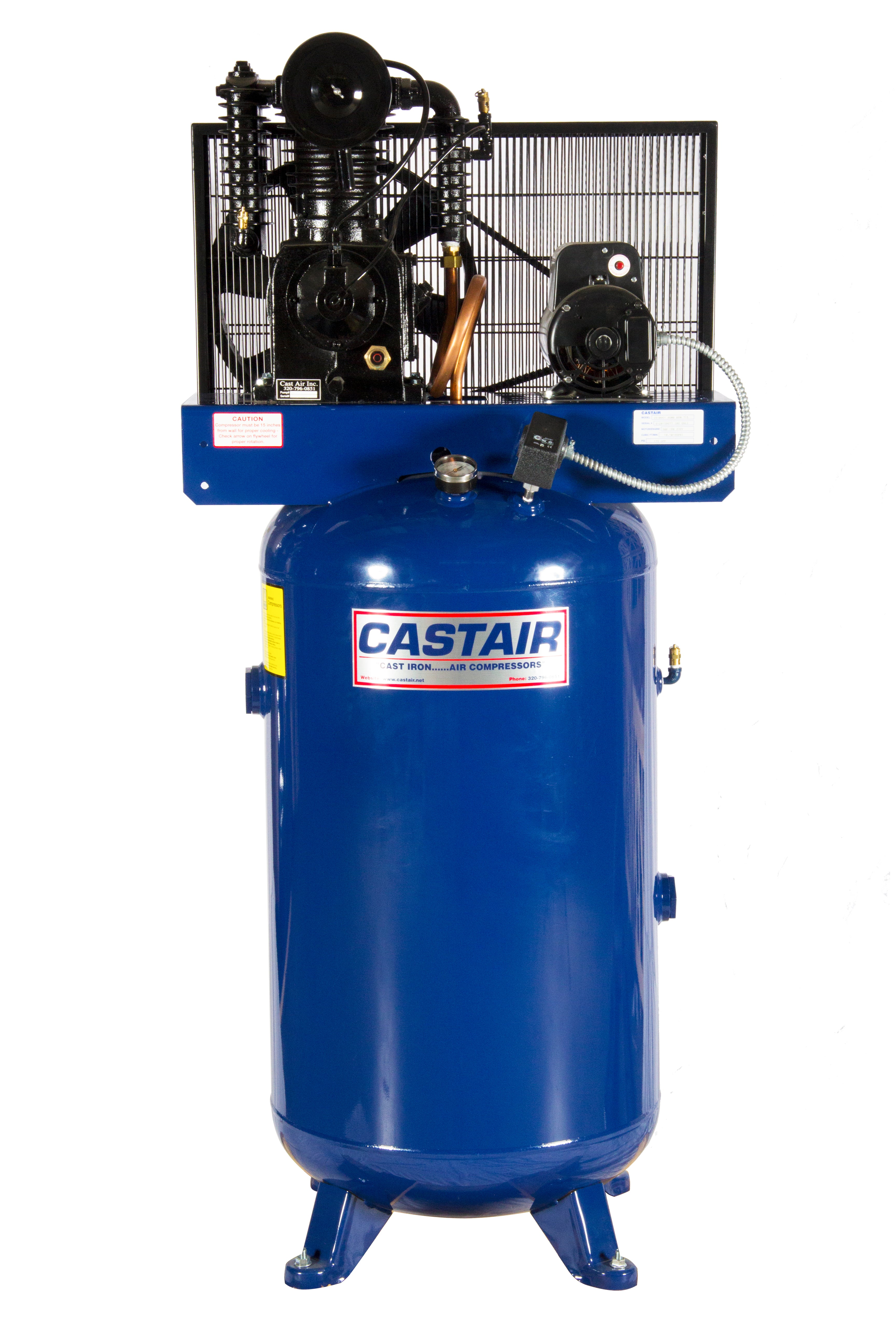 5 HP 80-Gal Shop Air Compressor | Cast Air C518VC1 – Air Compressor ...